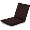 COSTWAY Sedia da Pavimento, con Schienale Regolabile a 6 Livelli, Cuscino da Terra Pighevole Imbottito in Spugna, Sedia Reclinabile per Salotto Camera da Letto Studio Relax Lettura (Marrone)