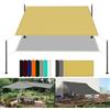 WGLF SUN Telo di ricambio per ombrellone 1.6 x 3.4 m Impermeabile Tenda da Sole per Esterno con Occhielli Protezione Raggi UV HDPE Telo Ombra per Tenda Amache Picnic, Color Crema