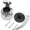 AGRISHOP 12v Metallo Alluminio 7Poli Presa del Rimorchio,Presa Elettrica Rimorchio 7Vie Impermeabile Presa 7Poli Gancio Traino,Femmina Staffa Bullone Dado Gomma Guarnizione PE rCaravan Trattore