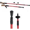 Genérico Bastoncini da trekking con sistema anti-shock, per nordic walking ed escursionismo, in alluminio, leggeri e resistenti, multisuperficie ed estensibili, 1 paio da 135 cm, colore rosso
