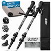 Terra Peak® Bastoncini da trekking telescopici alluminio (pieghevoli, estensibili, regolabili, leggeri) Bastoni, bacchetta, racchette e trekking Nordic Walking, Trail Running, escursionismo, montagna