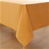 Homaxy Tovaglia effetto lino, lavabile, centrotavola, con effetto loto, rettangolare, 80 x 80 cm, impermeabile, biancheria da tavola, antimacchia, giallo