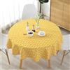 KUAOOAUK Tovaglia rotonda, tovaglia in cotone e lino, stile nordico, copertura per tavolo rotondo, semplice tovaglia da pranzo, per feste, vacanze, cucina, giardino, picnic, decorazione (140cm)
