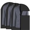 Wekuw 3 Pezzi Custodia Porta Abiti, 60 x 80 cm PEVA Lavabile Buste per Abiti Copertura Vestiti con Cerniera Coprisedili per Vestiti Antipolvere Impermeabili e Anti umidità, per Abiti, Vestiti, Cappotti