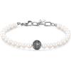 GAVU Bracciale Uomo Pietre Naturali, Bracciale Perle di Conchiglia da Uomo con Charm Bussola Vintage