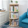 Heehee Libreria rotante a 360 gradi, libreria da pavimento, per bambini e adulti, organizer multifunzionale (3 livelli)