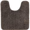 MIULEE Tappeto Bagno per WC a U 45x45cm Marrone - Tappetino Bagno Assorbente, Antiscivolo, Morbido Peluche | Tappeti per Bagno con Ritaglio per Toilette