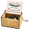 Luteney Carillon Legno Mamma,Festa della Mamma Idee Regalo,Migliore Mamma del Mondo Scatola di Musica in Legno,Regalo Mamma Compleanno Originale