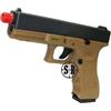 WE Pistola Softair a Gas Scarrellante Glock 17 Tactical WE Tan Nera
