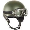 MIL-TEC Replica Casco a Scodella con Occhiale da Ufficiale Tedesco in Mo