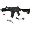 JING GONG Mitra elettrico da softair G36C M4 Mac CQB con batteria e caricabatt.