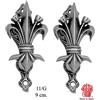 DENIX coppia Supporti pistola/fucile gigli grigio