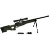 WELL Carabina a molla lungo raggio da softair Fireball 1000 L96, verde, con bipiede e ottica - Well