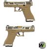 WE Pistola softair scarrellante Glock G17 FORCE T4 custom colore Tan/Silver/Gold marca WE