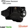 FIREFIELD Torcia Tattica BattleTek con Laser Verde IP55 - 150 Lumen LED Firefield®