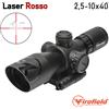 FIREFIELD Ottica Barrage 2,5-10x40 Mil-Dot MOA con Laser Rosso Nera Firefield® (FF13065)