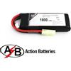 ACTION BATTERY Batteria da softair Li-Po 7,4V x 1800 mAh 30c - 13.5 x 34 x 105 mm - Action Batteries (AB2S18N30)