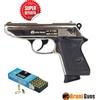 BRUNI Pistola a salve modello New police calibro 9 mm nikel + 50 COLPI