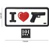 101 INC Patch 3D PVC con Velcro I Love my Sidearm Bianco 101 INC (444130-4088)