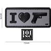 101 INC Patch 3D PVC con Velcro I Love my Sidearm Grigio 101 INC