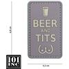 101 INC Patch 3D PVC con Velcro Beer and Tits Marrone 101 INC