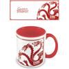Tazza del Trono di Spade della Casa Targaryen Fire and Blood - Bianca / Rossa - 315 ml