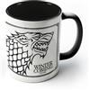 Tazza del Trono di Spade della Casata Stark Winter is Comin - Bianca / Nero - 315 ml