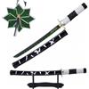 Mini Katana di Sanemi Shinazugawa dall'anime Kimetsu no Yaiba Demon Slayer 34cm con supporto