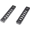 JS-TACTICAL Slitta standard 20mm 7 slots per KEYMODE nero - 2 pezzi JS-TACTICAL