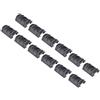 JS-TACTICAL Copri slitta standard 20mm in gomma 12 pezzi NERO js-tactical