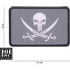 101 INC Patch 3D PVC con Velcro Bandiera Punisher Grigio/Bianco 101 INC