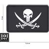 101 INC Patch 3D PVC con Velcro Bandiera Punisher Nero/Bianco 101 INC