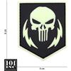 101 INC Patch 3D PVC con Velcro Punisher Lampi di Tuono Fosforescente 101 INC