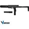 VORSK Fucile softair a gas VMP-1x SMG con silenziatore, nero, Vorsk VGS-01-01X