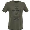 DEFCON 5 T-Shirt con logo design D.FIVE - Sfondo Khaki Verde Militare - Defcon 5 (DF5-TFL01 K)