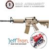 G&G Fucile softair elettrico CM16 M4 A1 Carabine Mosfet JeffTron Tan - G&G offerta combo
