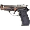 BRUNI Pistola a salve modello Beretta 84 calibro 9 mm nikel