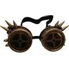 Occhiali regolabili in stile STEAMPUNK con punte dorate laterali e ingranaggi in lente
