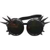 Occhiali regolabili in stile STEAMPUNK con punte nere laterali e lenti nere