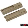 MP Set 2 Copri Slitta con Porta Controllo Remoto per Slitte 20/22 mm - Dark Earth Tan - MP