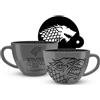 Tazza da Cappuccino del Trono di Spade della Casata Stark con stampino - (SCMG25332.88)