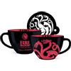 Tazza da Cappuccino del Trono di Spade della Casata Targaryen con stampino - (SCMG25322.88)