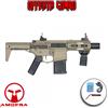 ARES Fucile softair elettrico M4 Short AM-015 Dark Earth Tan Silenziato Amoeba Ares Offeta Combo Completo (AR-AM15T)