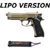 cyma Pistola Softair elettrica Beretta 92FS Tan professionale CYMA con Batteria LIPO (CM126TBLIPO)