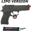 cyma Pistola Softair Elettrica Beretta 92FS professionale CYMA Nera con Batteria LIPO (CM126BLIPO)