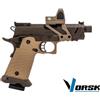 VORSK Pistola softair scarrellante a gas CS Hi Capa Vengeance Compact colore tan/bronzo - Vorsk