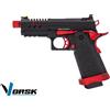VORSK Pistola softair scarrellante a gas Hi Capa 3.8 pro nera/rossa - Vorsk