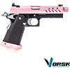 VORSK Pistola softair a gas Hi Capa 4.3 scarrellante, nera-rosa - Vorsk