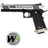 WE Pistola HI-CAP 6.0 IREX Silver Green gas WET Custom Blowback nera WE