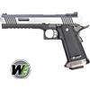 WE Pistola softair HI-CAP 6.0 IREX Silver/Silver Green gas WET Custom Blowback nera WE